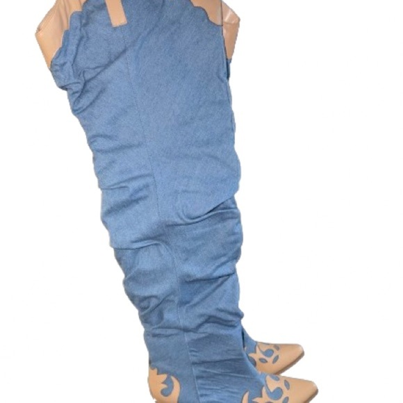 Cape Robbin Blue Over the Knee Boots - Picture 2 of 7